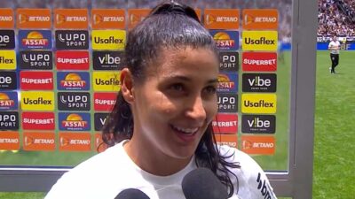 Duda Sampaio, jogadora do Corinthians, que fez o gol que o o tricampeonato da Supercopa Feminina