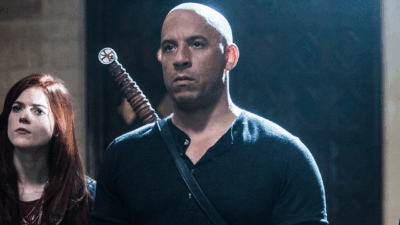 Vin Diesel no filme O Último Caçador de Bruxas, que será exibido pela Record