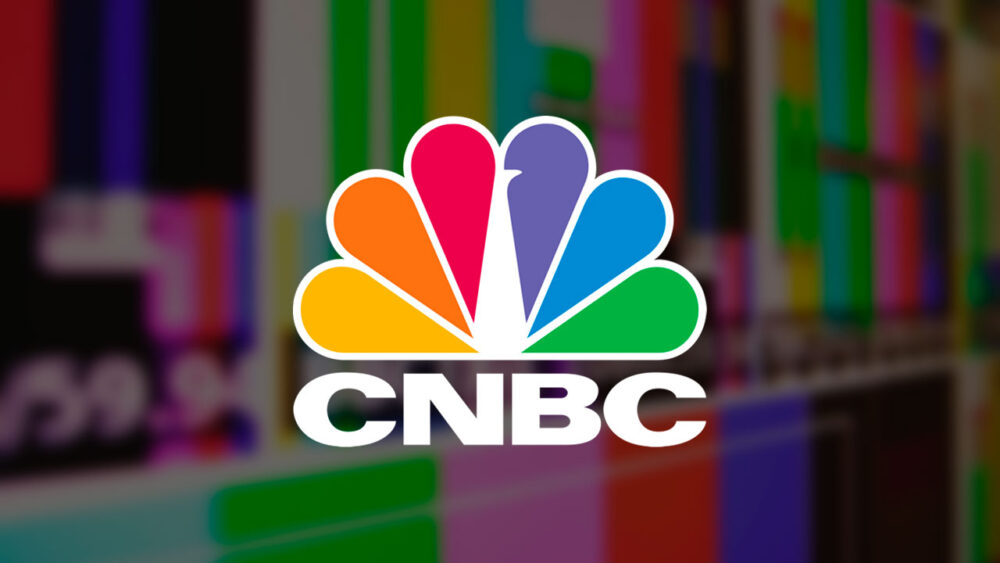 Imagem com arte com logotipo da CNBC Brasil