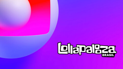 Montagem com os logos da Globo e do Lollapalooza