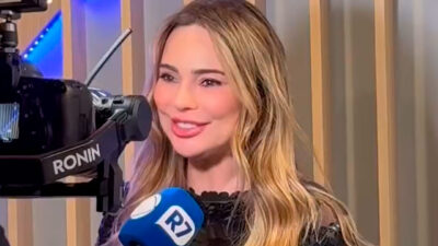 Rachel Sheherazade durante entrevista para a Record