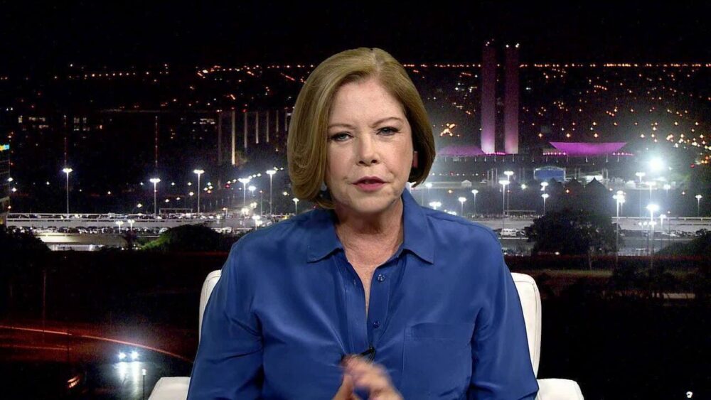 Eliane Cantanhêde durante participação na GloboNews