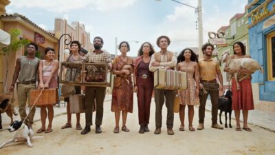 Família Leonel em cena da novela No Rancho Fundo