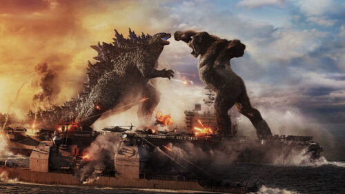 Cena do filme Godzilla vs. Kong, que será exibido pela Globo