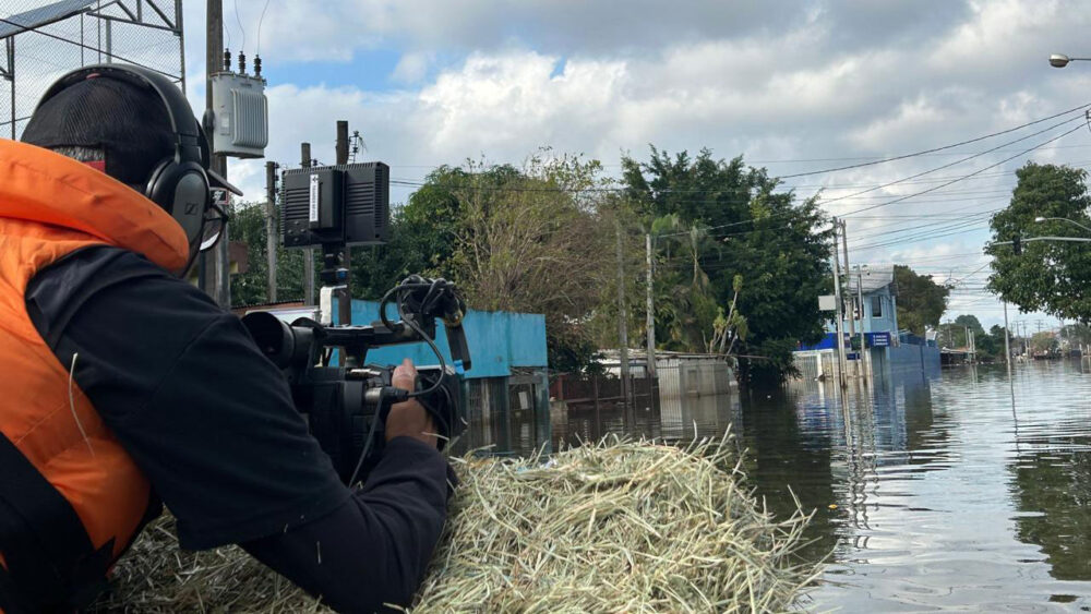 Imagem com foto do documentário da TV Cultura sobre a tragédia climática no Rio Grande do Sul