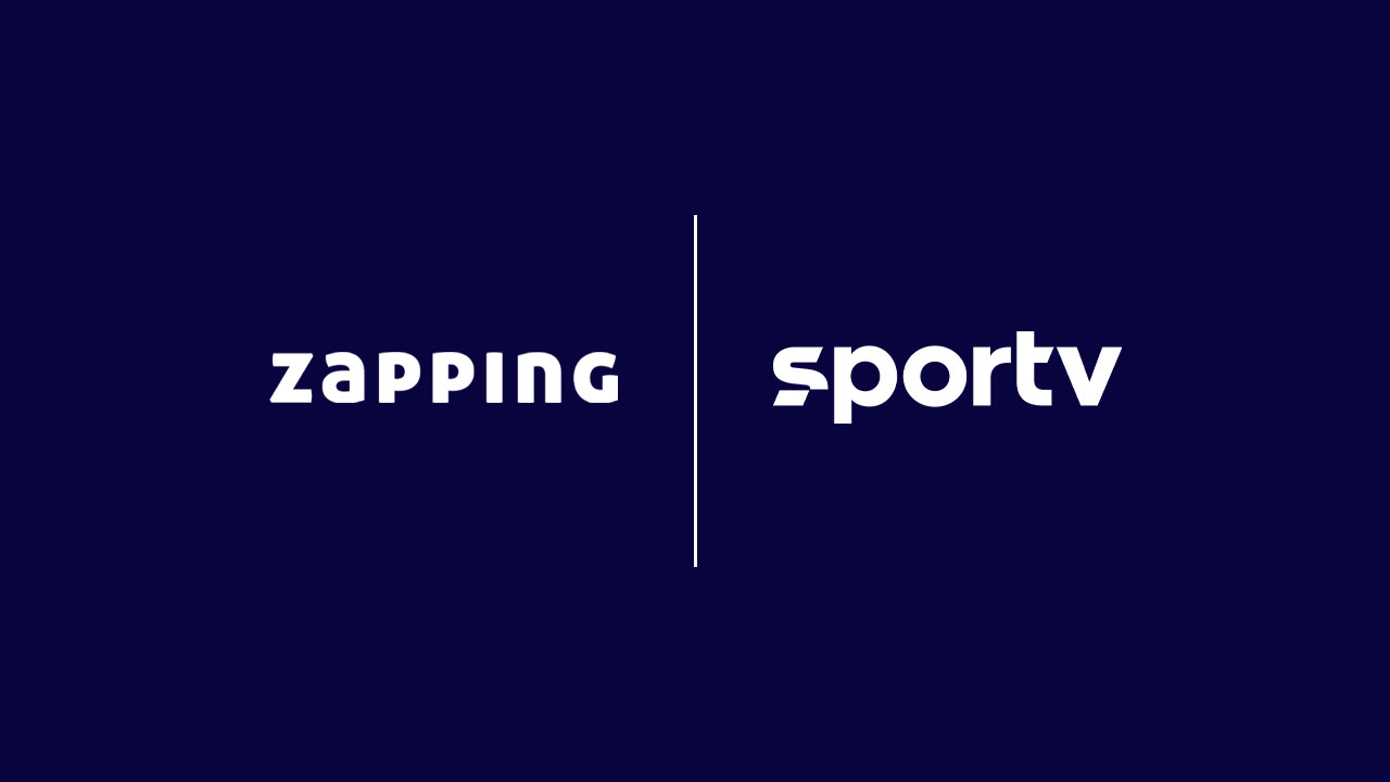 Montagem com os logos da Zapping e do SporTV