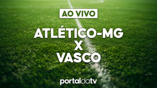 Imagem escrito Atlético-MG x Vasco, ao vivo, do Campeonato Brasileiro