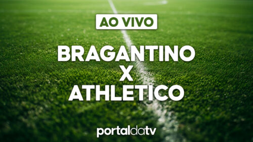 Imagem escrito Bragantino x Athletico, ao vivo, pelo Campeonato Brasileiro