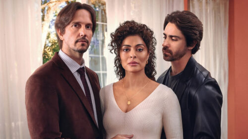 Vladimir Brichta, Juliana Paes e Felipe Abib em foto da trama Pedaço de Mim, da Netflix