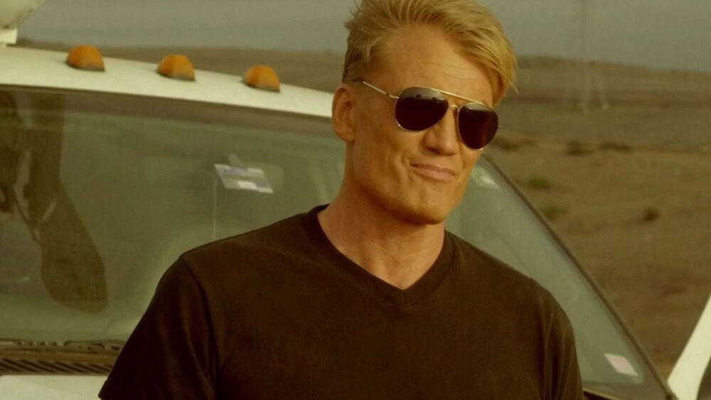 Dolph Lundgren em O Grande Roubo, filme da Record