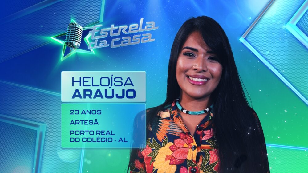 Imagem com foto da participante do Estrela da Casa Heloísa Araújo