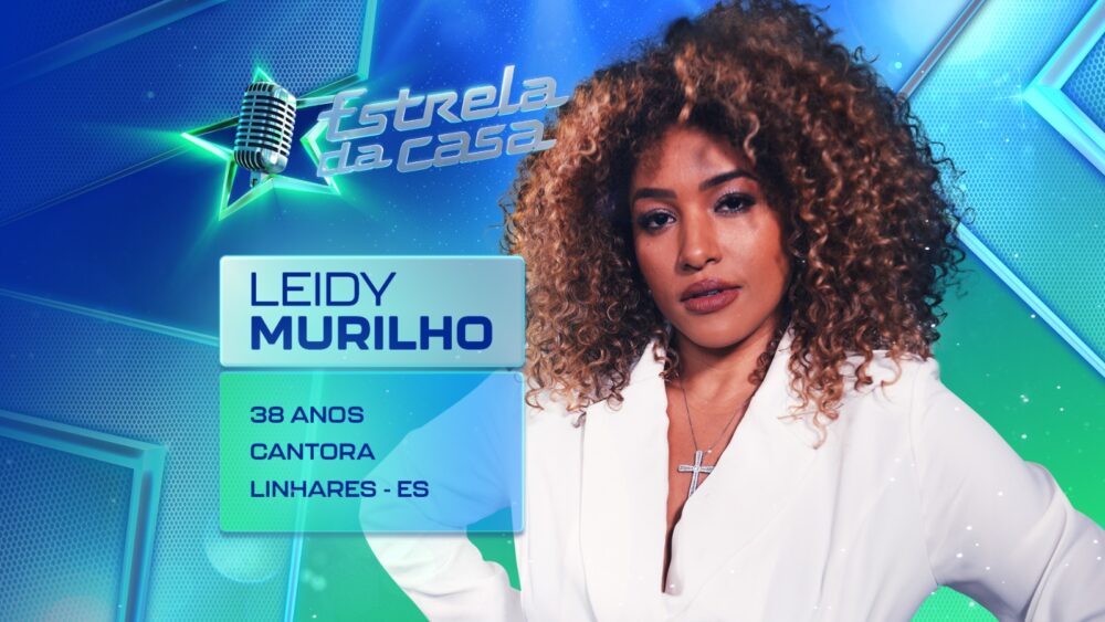 Imagem com foto da participante do Estrela da Casa Leidy Murilho