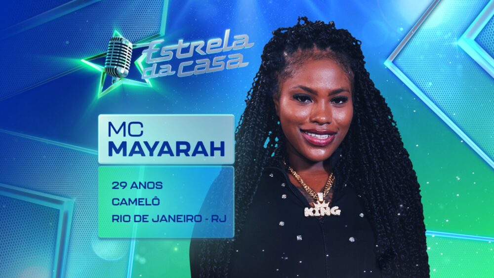 Imagem com foto da participante do Estrela da Casa MC Mayarah