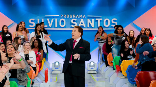 Silvio Santos durante o Programa Silvio Santos em junho de 2022