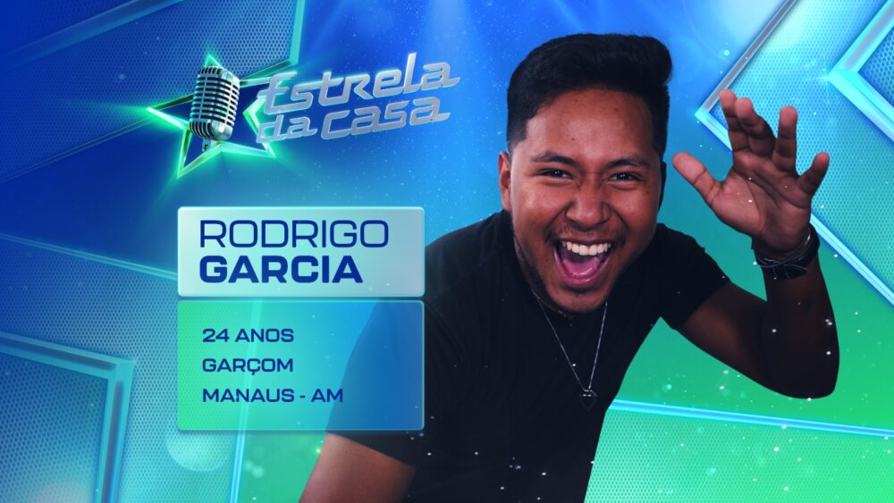 Imagem com foto do participante do Estrela da Casa Rodrigo Garcia