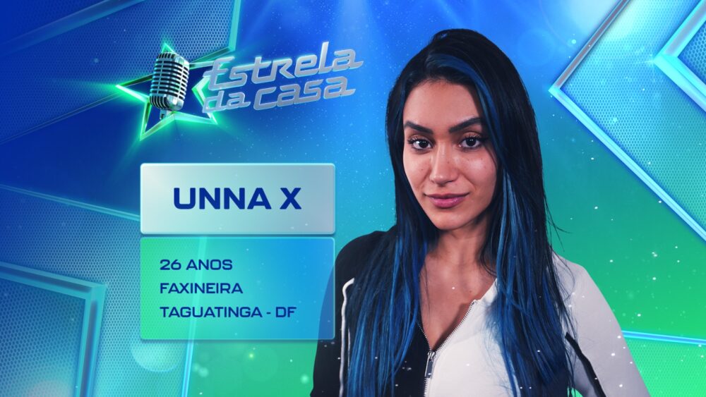 Imagem com foto da participante do Estrela da Casa Unna X