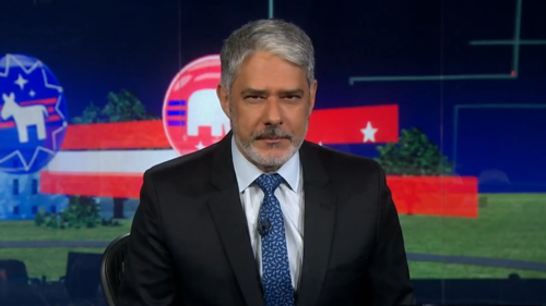 William Bonner no Jornal Nacional, da TV Globo