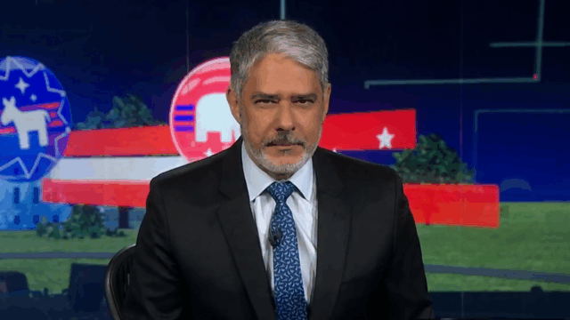 William Bonner no Jornal Nacional, da TV Globo