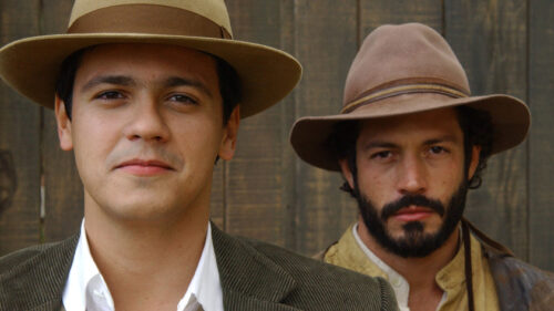 Neco (Danton Mello) e Tobias (Malvino Salvador) em foto de divulgação da novela Cabocla