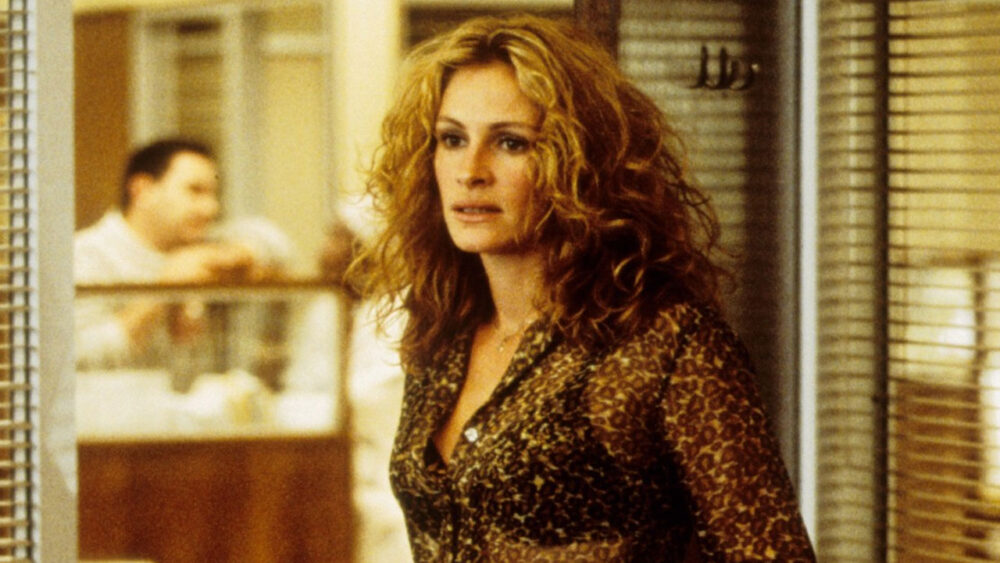 Julia Roberts no filme Erin Brockovich - Uma Mulher de Talento, que a Band exibe nesta semana