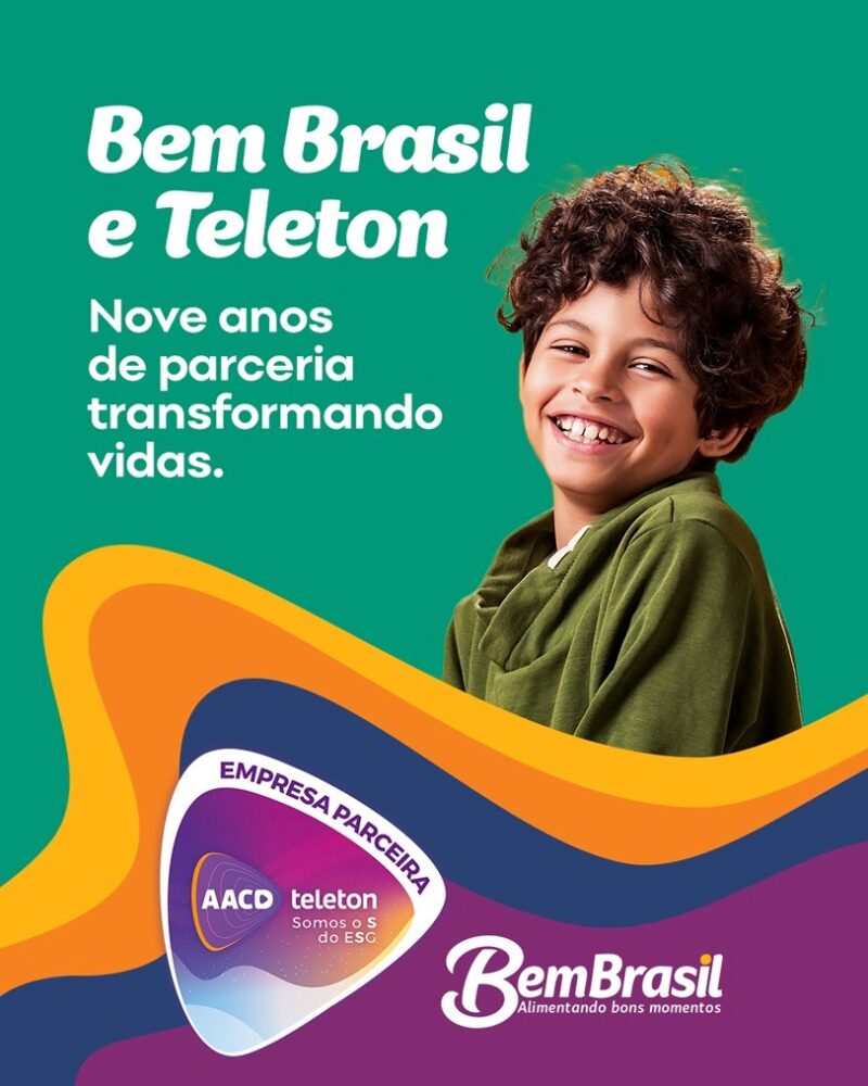 Imagem de divulgação da parceria AACD Teleton e Bem Brasil