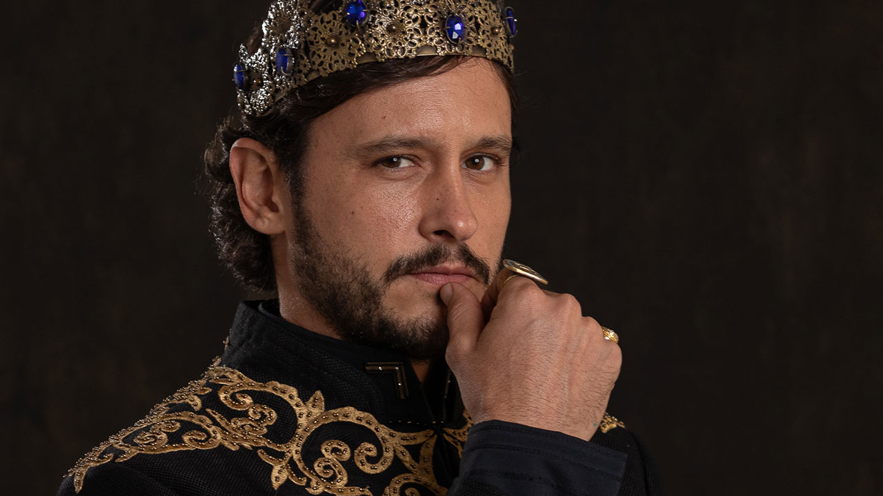 Salomão (Guilherme Dellorto) na novela Reis