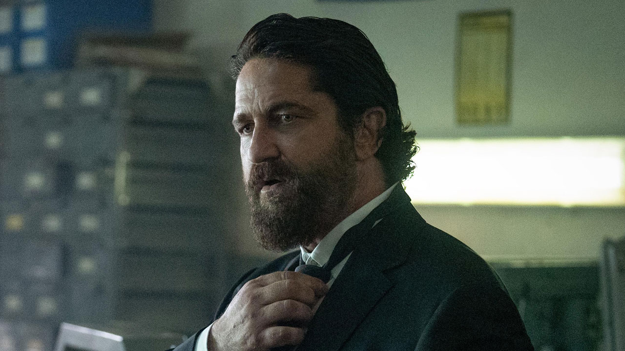 Gerard Butler em Covil de Ladrões, filme inédito que a Record exibirá