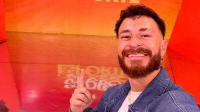 Fred Bruno no estúdio do Globo Esporte em São Paulo