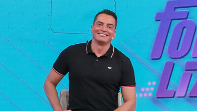 Leo Dias no programa Fofocalizando, do SBT