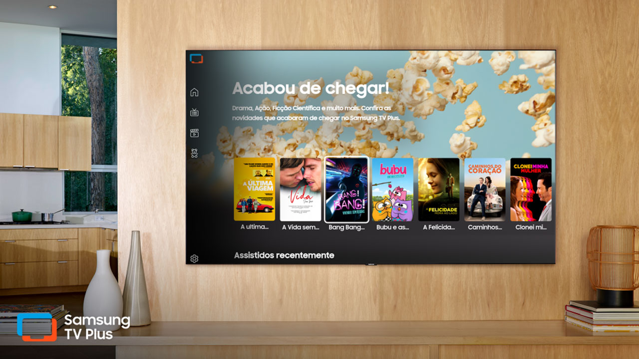 Imagem com foto de SmarTV com o Samsung TV Plus