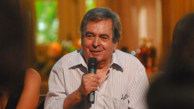 Benedito Ruy Barbosa na coletiva de imprensa da novela Paraíso, em 2009
