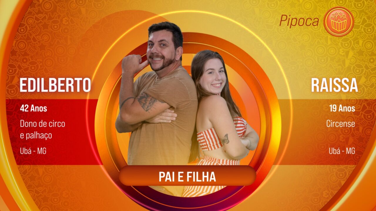 Imagem com foto dos participantes do BBB 25 Edilberto e Raissa