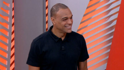 Denílson durante participação no Globo Esporte