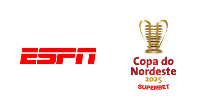 Montagem com os logos da ESPN e da Copa do Nordeste