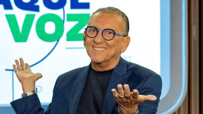 Galvão Bueno no reality Craque da Voz, da Globo