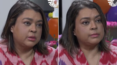 Montagem com fotos de Preta Gil no Fantástico