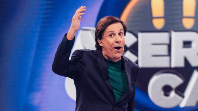Tom Cavalcante no game show Acerte ou Caia!, que anotou vice-liderança de audiência na Record