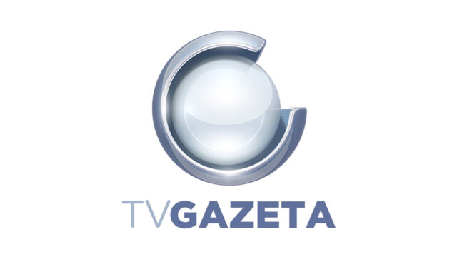 Logotipo da TV Gazeta AC com esfera prateada central e nome da emissora escrito abaixo em letras maiúsculas