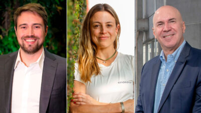 Lucas Conrado, Maria Teresa Fornea e Wilson Poit em montagem com retratos corporativos lado a lado