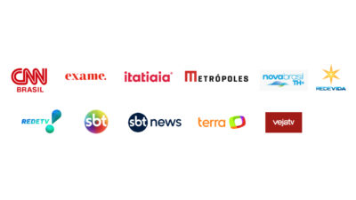 Logotipos de veículos do Consórcio A Hora da Decisão reunidos para os debates das Eleições 2026