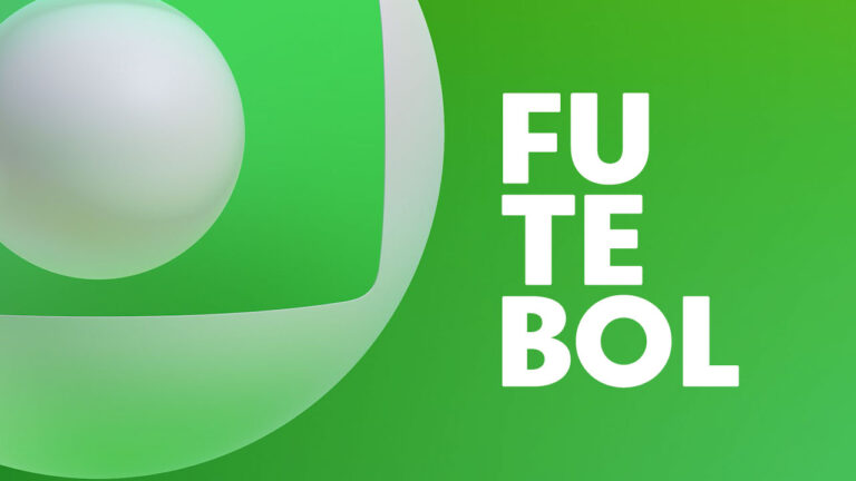 Logotipo do Futebol Globo em letras brancas sobre fundo verde, ao lado de símbolo circular da TV Globo