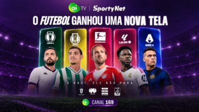SportyNet na Oi TV anuncia futebol no canal 169 com Série B, Série C, Bundesliga, LaLiga e Serie A em estádio ao fundo
