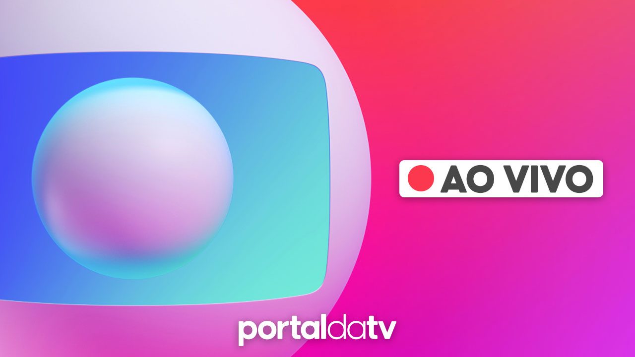 Imagem com o logo da Globo com o texto "ao vivo" do lado direito