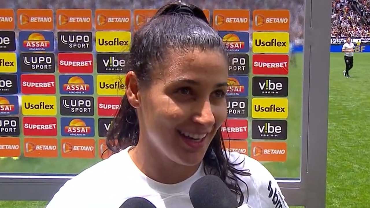 Duda Sampaio, jogadora do Corinthians, que fez o gol que o o tricampeonato da Supercopa Feminina