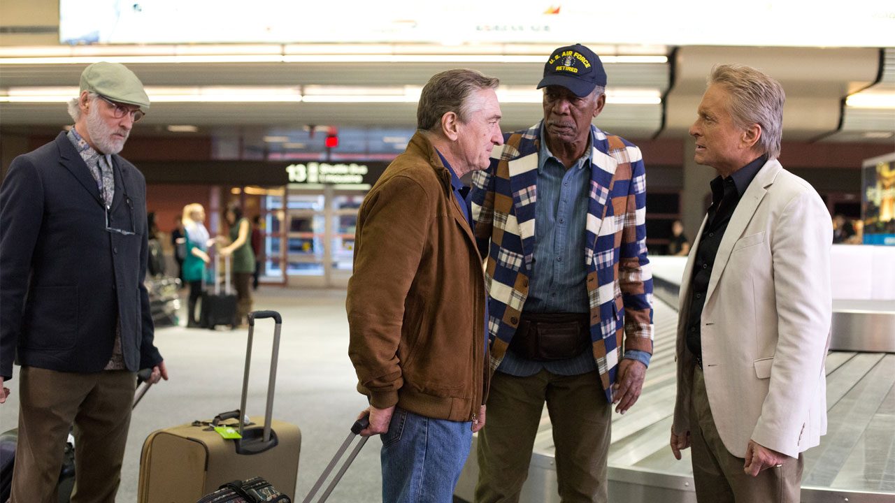 Robert De Niro, Michael Douglas, Morgan Freeman e Kevin Kline em cena do filme Última Viagem a Vegas, que será exibido pela Record