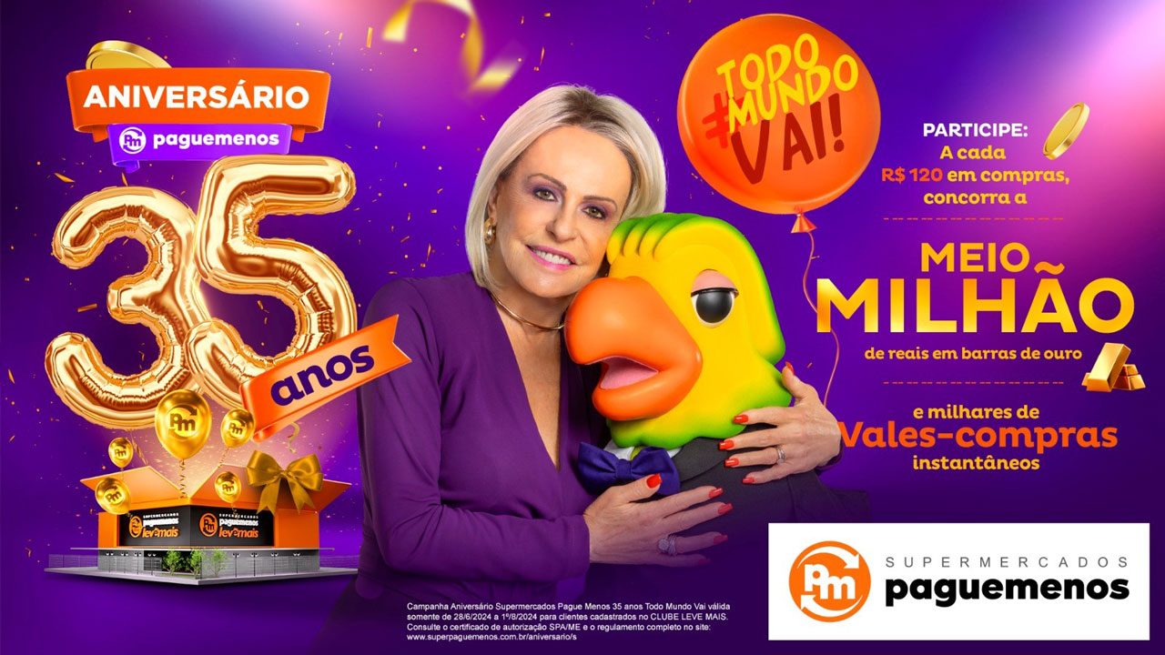 Imagem com foto da campanha com Ana Maria Braga exibida pela EPTV Campinas, afiliada da Globo